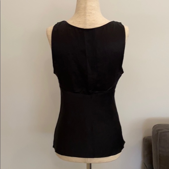 Rebecca Taylor size 6 silk sleeveless black top - Picture 4 of 5